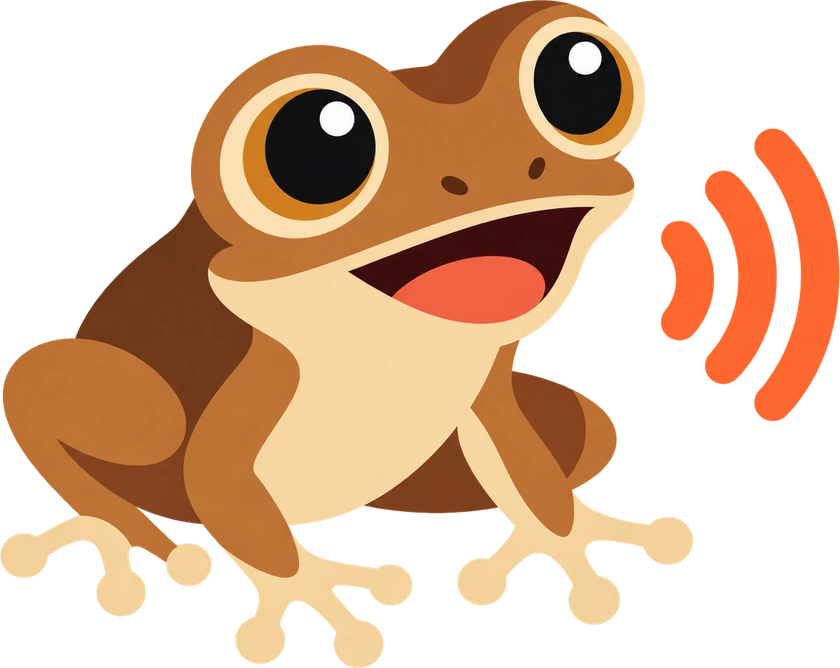 A coquí frog singing